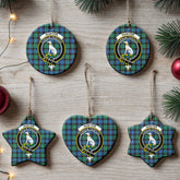 Hunter Ancient Tartan Crest Christmas Ceramic Ornament